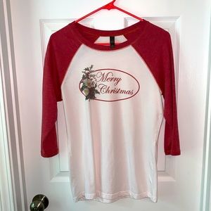 Christmas baseball tee